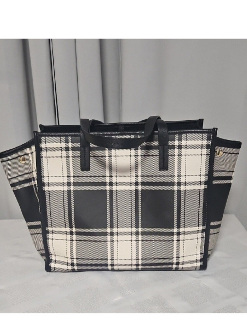 Talbots Plaid Oversized Commuter/Work Tote
